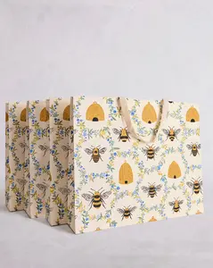 Sweet Bee - Set of 4 Gift Bags - Cream