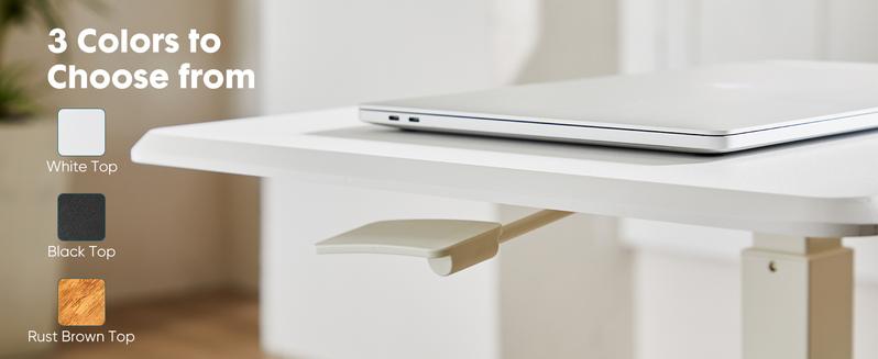 Furnest Furniture Indoor Furniture Tables & Desks Adjustable Height Mobile Small Standing Desk with Lockable Wheels, Portable Rolling Design