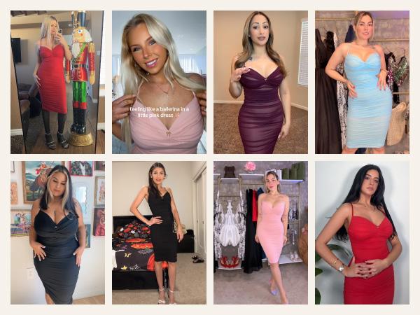 CurvySweet CDK0511A Elegant Off-Shoulder Ruched Mesh Bodycon Midi Pencil Dress with Spaghetti Straps, Cross-Back Design & Built-In Bra — Perfect Christmas Evening Dress for Graduation, Cocktail Parties, Date Nights & Formal Events