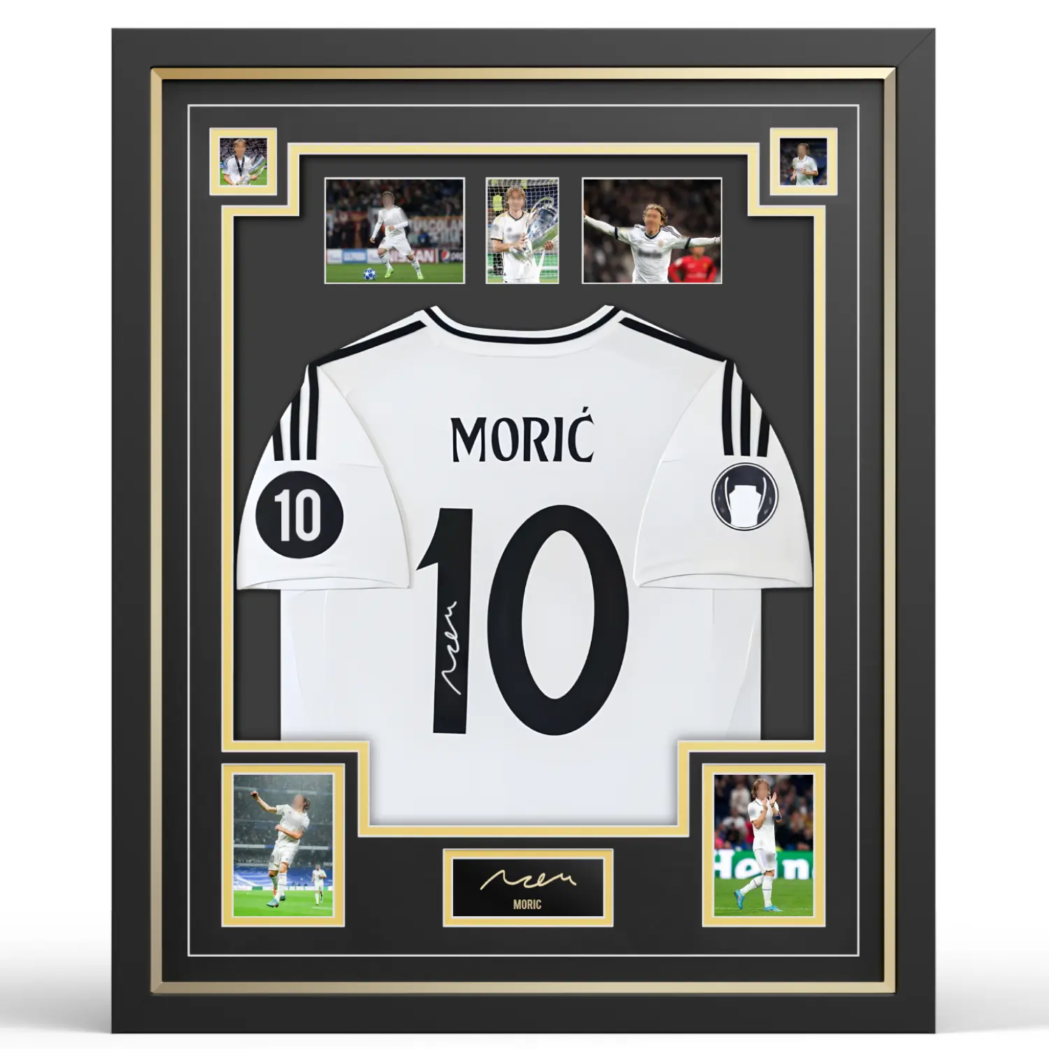 28.3" × 34.6"Oversized Professional Jersey Display Frame, 2-pack Premium Wooden Jersey Shadow Box with 8 Photo Openings, Museum-Grade Mat, Large Jersey Display Case for Football, Basketball, Baseball & Soccer Jerseys