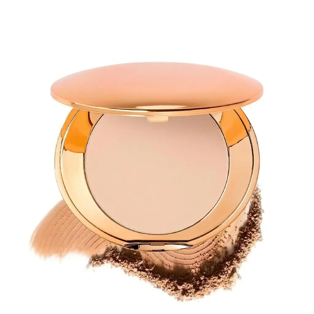 Miracle Flawless Pressed Powder  - Soft Focus Blurring, Finishing & Setting Powder - Face Makeup Compact with Rose Flower Extract Sweet Almond Oil