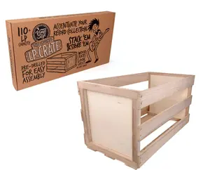 Vinyl Styl VS-RS-04 Original LP Crate 12 Inch LP Record Storage 110 to 120 Capacity  [VINYL ACCESSORIES] Ships IN OWN Container , Wood