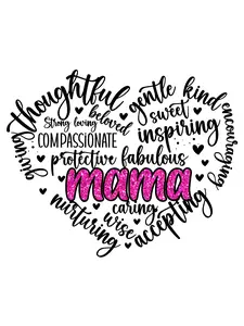 Mothers Day DTF Transfer for T-Shirts and Hoodies - Versatile Personalization Gift for Special Occasions