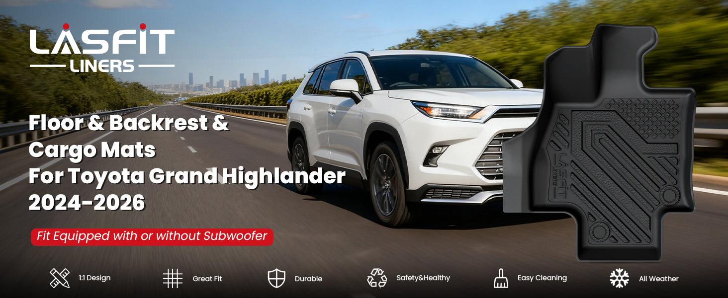 Lasfit fit for 2024-2026 Toyota Grand Highlander Floor Mats or Cargo Mat, Fit Gas & Hybrid