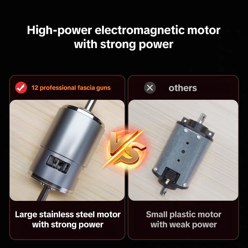 12-Head Massage Gun with 30 Levels & 3 Modes Deep Tissue Percussion Massager for Back Shoulders Legs and Foot Pain Relief Quiet Muscle Massage Gun