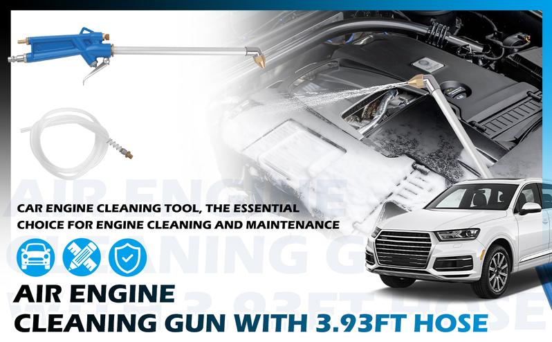 AXIZITECH Air Blow Gun Pneumatic Engine Cleaning Gun, Cleaning Degreaser Sprayer Tool, Very Easy To Clean Narrow Spaces Such As The Engine Compartment, Mechanical Interior, Deck, And Wheels Industrial Metal Home Heavy Duty