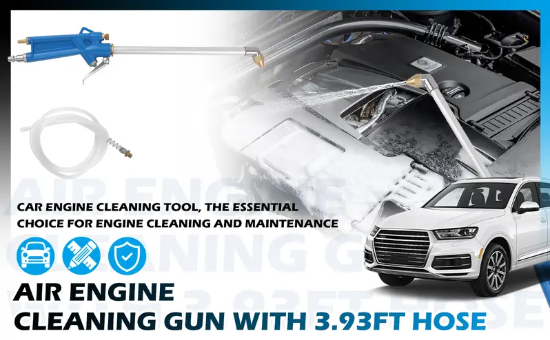 AXIZITECH Heavy-Duty Industrial Pneumatic Air Blow Gun, Metal Hardware Tool for Narrow Spaces & Engine Compartment Cleaning Degreaser Sprayer