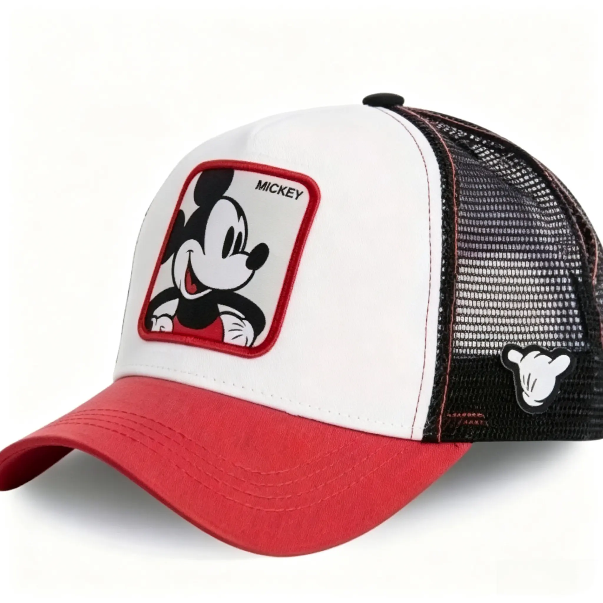 Disney Mickey Mouse Breathable Baseball Cap, Classic Cartoon Adjustable Sun Hat, Lightweight Casual Headwear for Kids Teens Outdoor Daily Wear