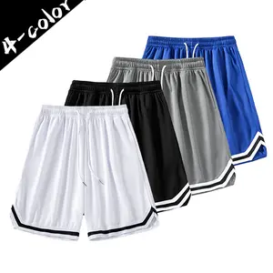 Men’s two-pack athletic shorts featuring quick-dry mesh and contrast piping—perfect for basketball, running, and everyday wear!