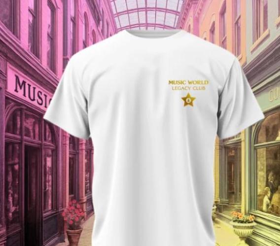 Music World Legacy Tee White Edition - Product in White Color as Described Fit Top Womenswear Everyday