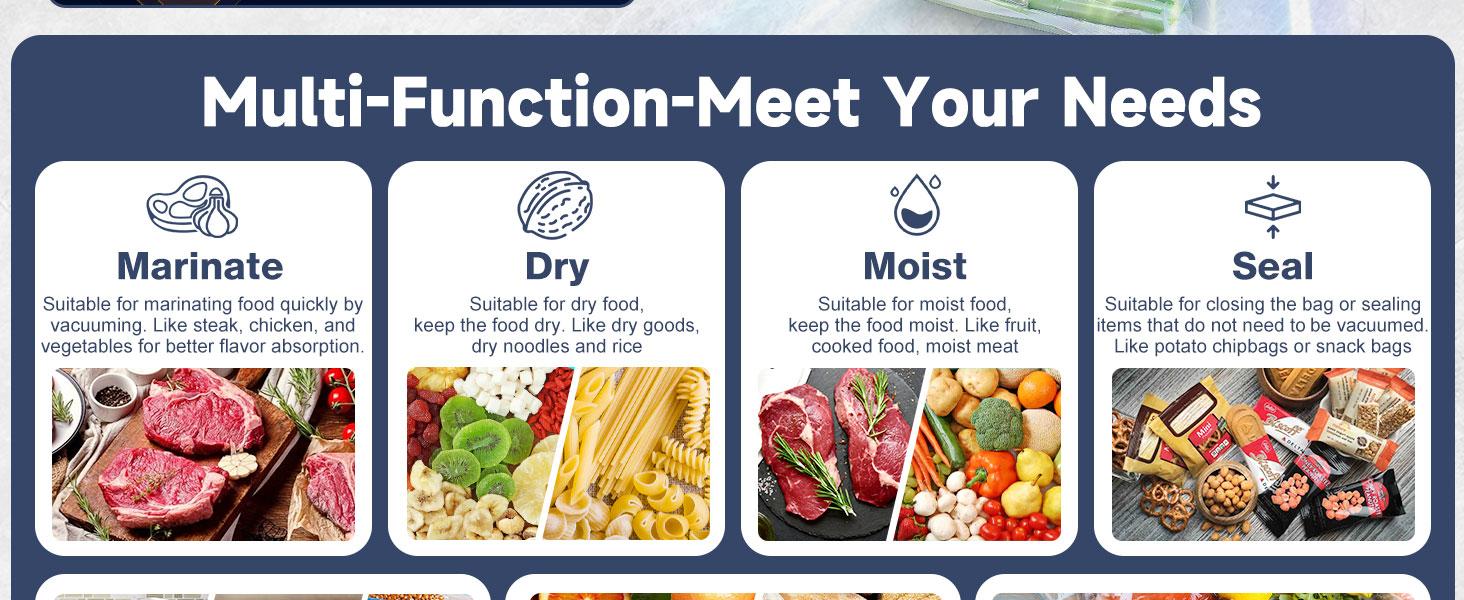 OSTBA 180W Vacuum Sealer Machine, 12-in-1 Double Pump Food Saver with Built-in Cutter & Bag Storage, Easy-Lock Handle, Dry & Moist & Marinate, Memory Function, Includes 1 Roll of Vacuum Bags & Hose OSTBA 180W Vacuum Sealer Machine, 12-in-1 Double Pump Food Saver with Built-in Cutter & Bag Storage, Easy-Lock Handle, Dry & Moist & Marinate, Memory Function, Includes 1 Roll of Vacuum Bags & Hose