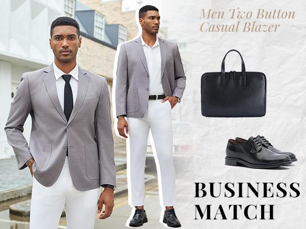 COOFANDY Mens Casual Sport Coat Lightweight Two Button Blazer Slim Fit Business Jackets