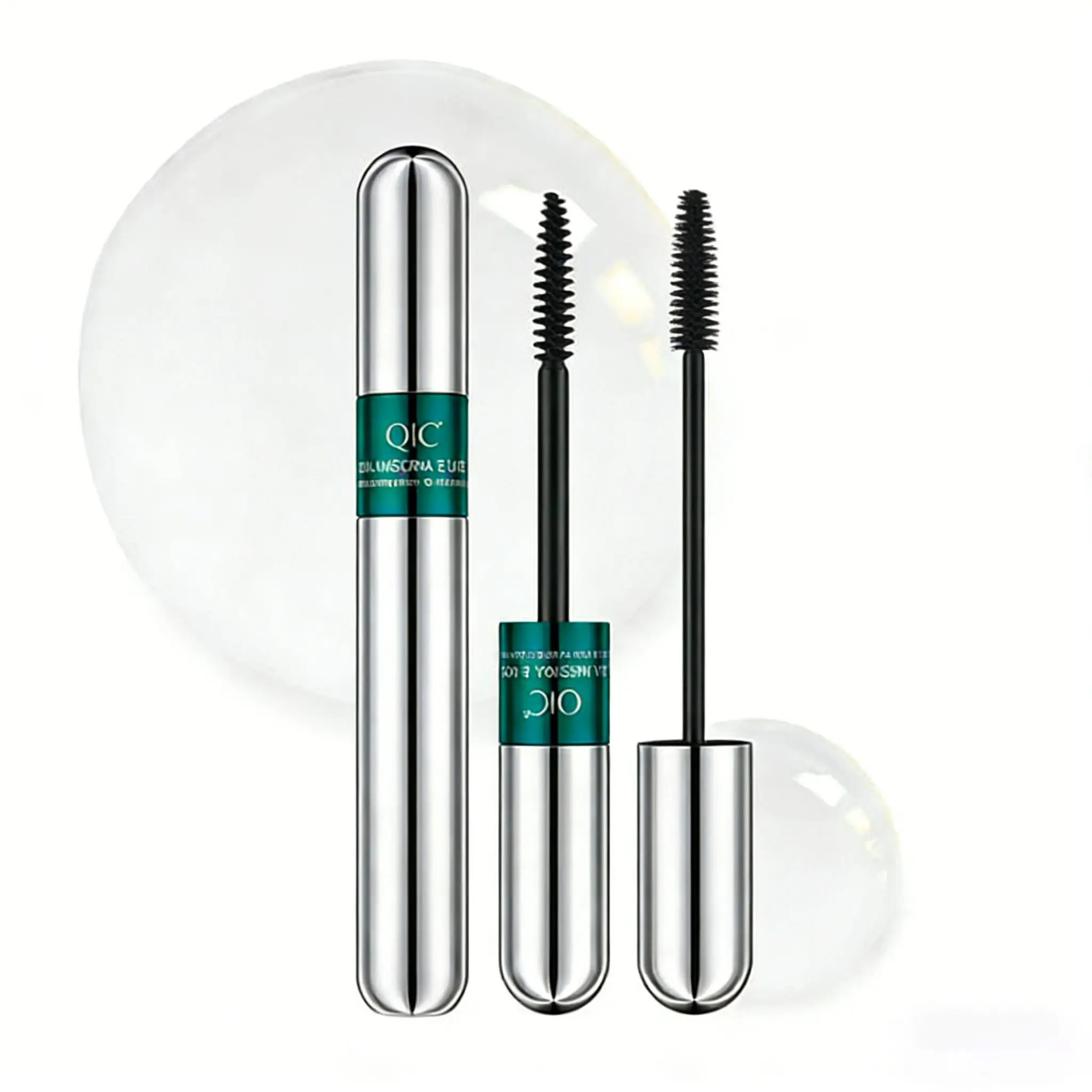 QIC Fluffy Lashes Mascara - Smudge-Proof Waterproof, Overlapping Brush for Voluminous Lashes, Easy Application, Long-Lasting, No-Clump Finish, Adult Makeup Essential