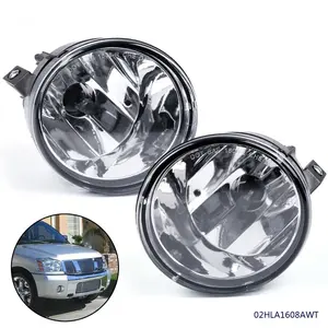 2pcs Fog Light Front Bumper Lamp+Bulbs Fit For 04-15 Nissan Titan 05-07 Armada