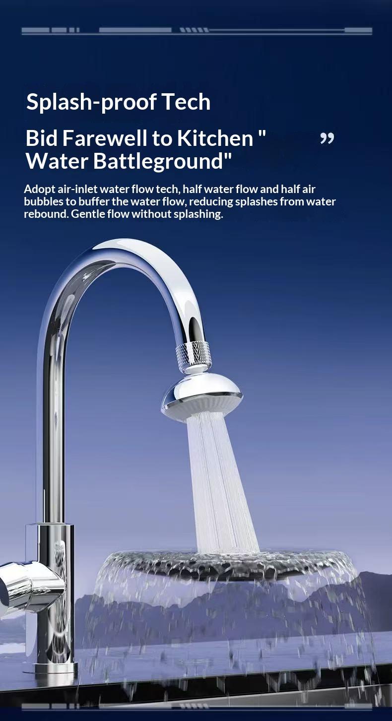 【CleanFlow Studio】Flexible Faucet Extender | 360° Reach & Splash-Proof | High-Pressure Power Rinse | Quick Twist-On Setup | Universal Fit for Sinks