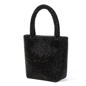 Rhinestone Bag for Women Ladies Sparkling Party Evening Bag Cocktail Prom Handbag Dressy Wedding Bag Daily use Handmade Bag Purses fashionable unique  design practical Hollow glamaholic Small