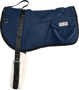 Harrison Howard Ergonomically Designed Correct Bareback Pad with Side Pockets Extra Thick Center for Maximum Support Anti-Slip Bareback Pad Comes with Matching Girth