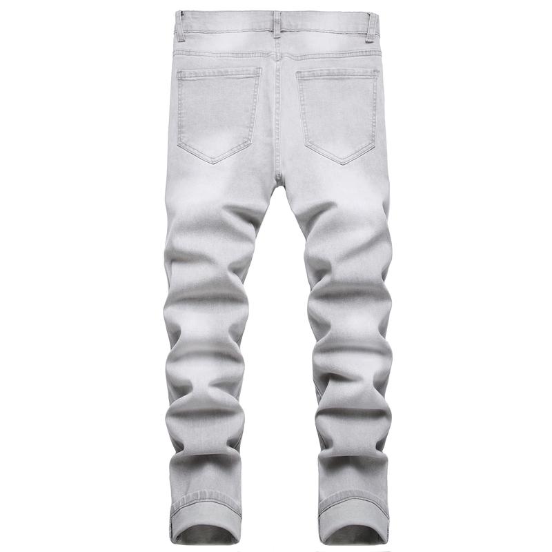 JUNBAOSS Men's Slim Fit Stretch Jeans Ripped Skinny Jeans for Men, Distressed Straight Leg Fashion Casual Popular Chic Comfort Flex Waist Denim Pants, Menswear Classic Street Style Cotton Fabric Jean Natural Hipster Personalized Stylish Jeans with Pockets JUNBAOSS Men's Slim Fit Stretch Jeans Ripped Skinny Jeans for Men, Distressed Straight Leg Fashion Casual Popular Chic Comfort Flex Waist Denim Pants, Menswear Classic Street Style Cotton Fabric Jean Natural Hipster Personalized Stylish Jeans with Pockets