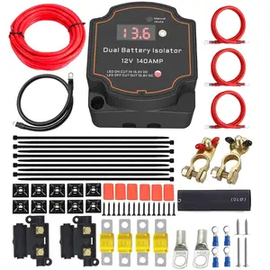 140A Dual Battery Isolator Kit with LED Voltage Display (12V)