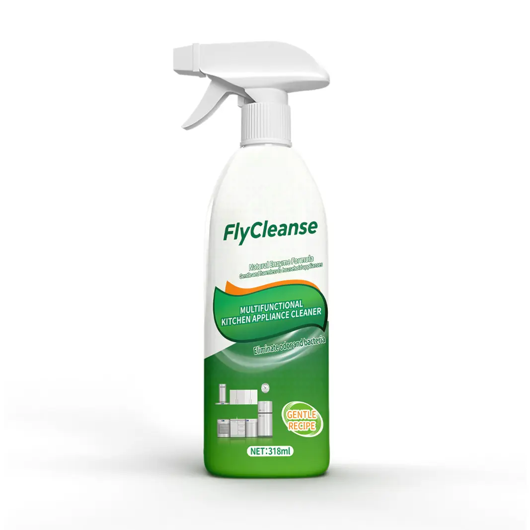 FlyCleanse Multi Purpose Cleaning Home Cleaning Products Greasy Cleaning Spray - 318ml Ready-to-Use Liquid Degreaser, Safe for Stovetops/Grills Metal/Tile Surfaces, Household Kitchen Cleaner backtoschool