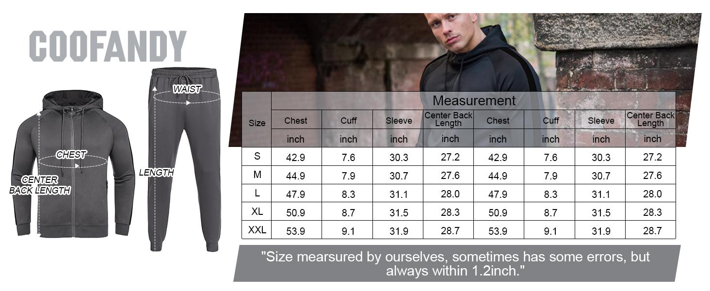 COOFANDY Men's Tracksuit 2 Piece set men with Zipper Pockets Full Zip Hoodie Sweatsuit 2 Pack Running Jogging Sports Casual Sweat Suits Gift Ideas COOFANDY Men's Tracksuit 2 Piece set men with Zipper Pockets Full Zip Hoodie Sweatsuit 2 Pack Running Jogging Sports Casual Sweat Suits Gift Ideas