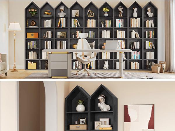 YITAHOME 73" Tall Narrow Bookshelf, Modern Open 5 Tier Bookcase, Wooden Shelf Stand for Small Spaces, Display Shelving Storage Rack for Bedroom, Living Room, Home Office