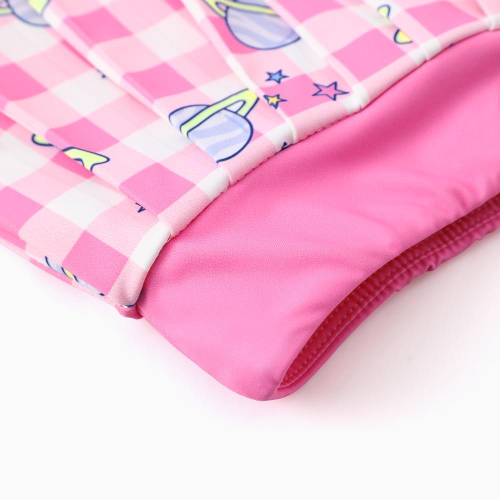 Disney Stitch & Scrump Girls 2-Piece Outfit - Pink Tank Top & Checkered Pleated Skirt Set Character Apparel for Toddlers & Little Girls, Summer Casual Set