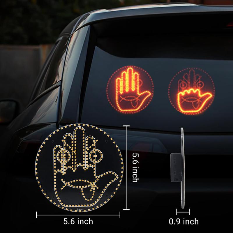 Easy-Use Car Gesture Warning Light | 14 Modes with Remote | Increase Vehicle Visibility for New Drivers | TikTok Starter Car Accessory