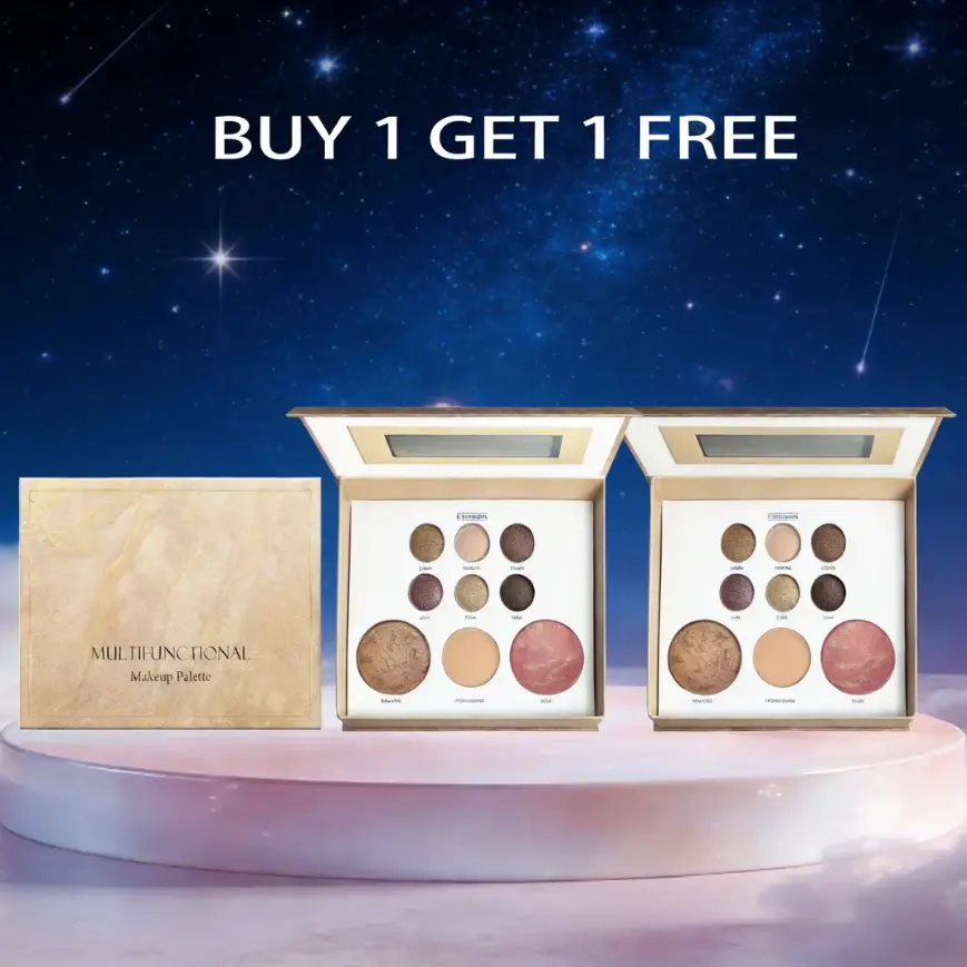 Buy 1 Get 1 Free！Starter Kit-Full Face Makeup Palette,eyeshadow affordable bronzer powder highlighter contour Cosmetic All Skin Types Baked Tan Makeup Starter Kit