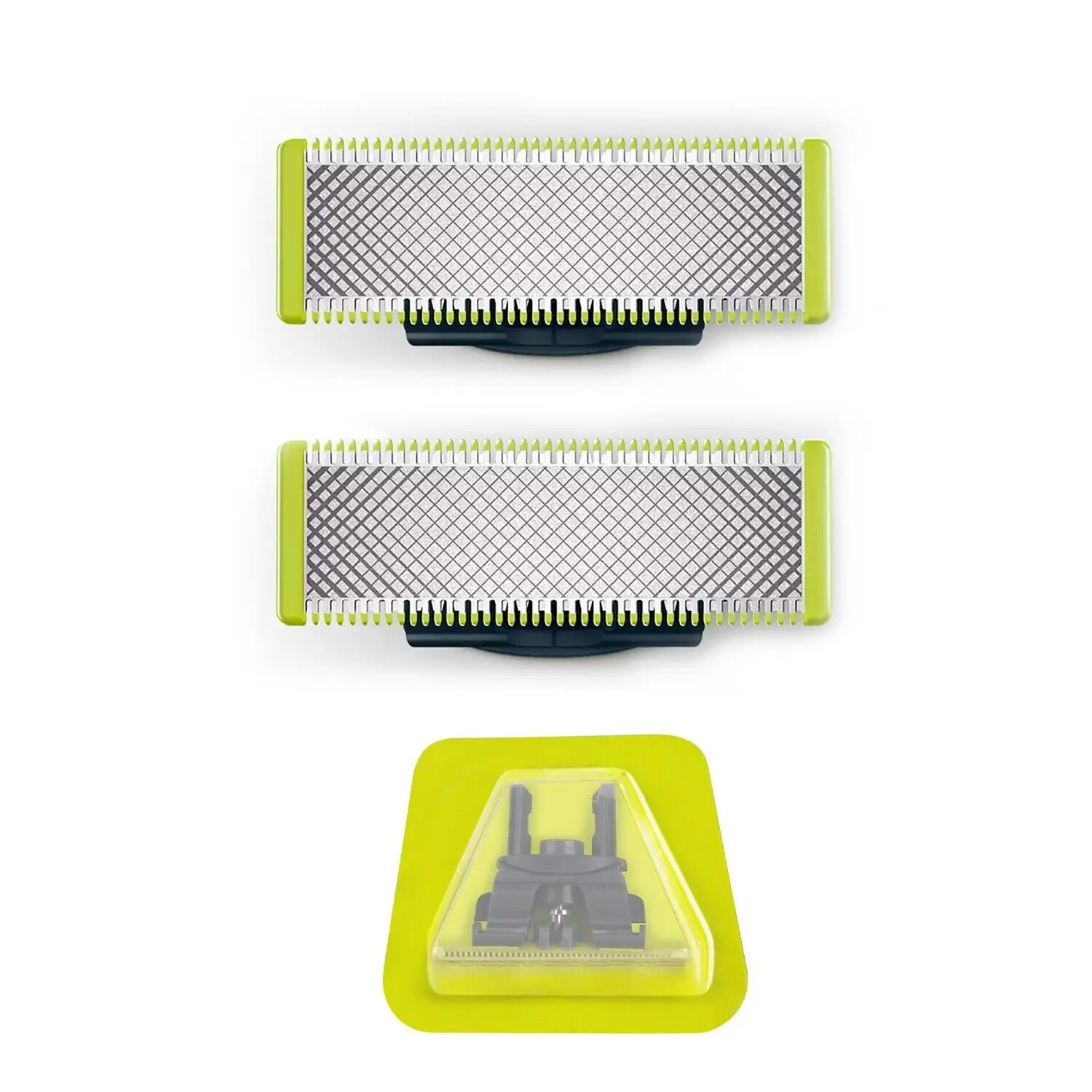 2-Pack Replacement Blades Head Razor Shaver Cutter For Philips Norelco OneBlade 2-Pack Replacement Blades Head Razor Shaver Cutter For Philips Norelco OneBlade