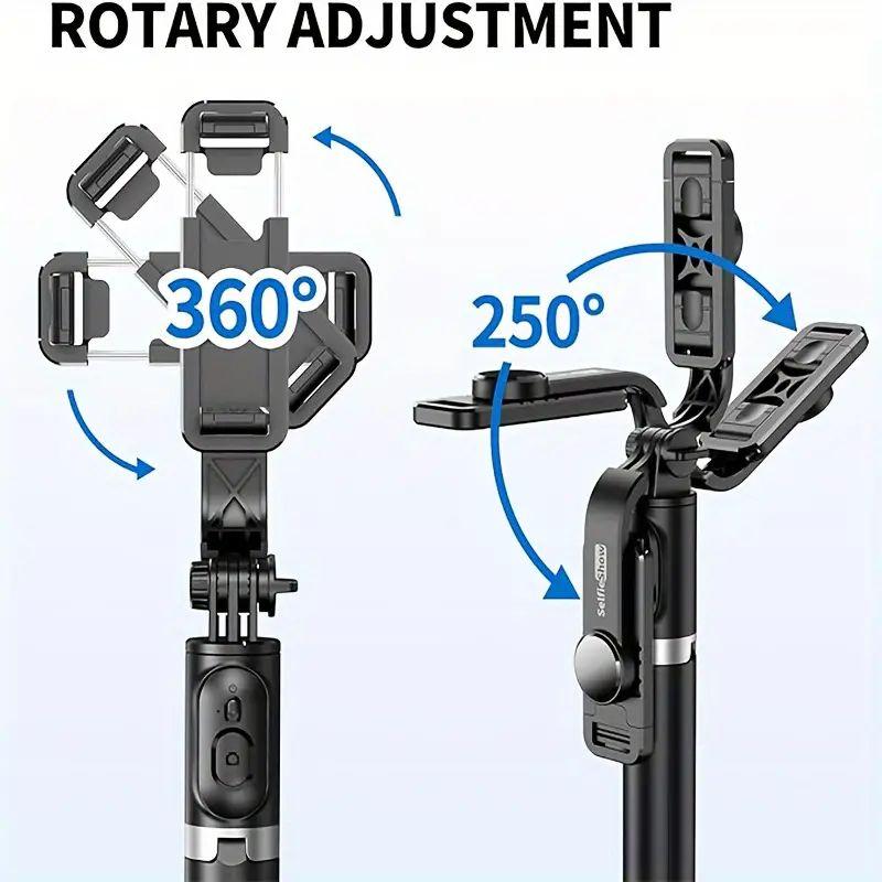 【FaddishDeal】Smartphone selfie stick, self-balancing with remote control, can be rotated 360 degrees, for video recording of the phone stabilizer Cellphone.