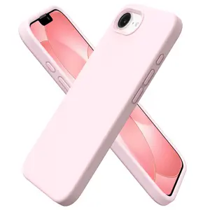 ORNARTO Compatible with iPhone 17e 16e Case 6.1"（2025）,Slim Liquid Silicone 3 Layers Soft Gel Rubber Shockproof Protective Case with Anti-Scratch Microfiber Lining