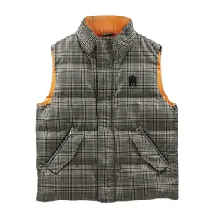 Mackage Joseph Down Vest Plaid Orange Multi