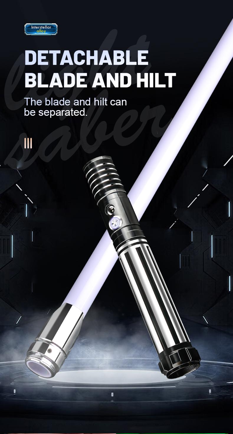Smooth Swing Real Light Saber 16 Sound Fonts, Motion Control Light Sabers, Infinite Color Changing and 16 RGB Light Saber for Adults Support Heavy Dueling