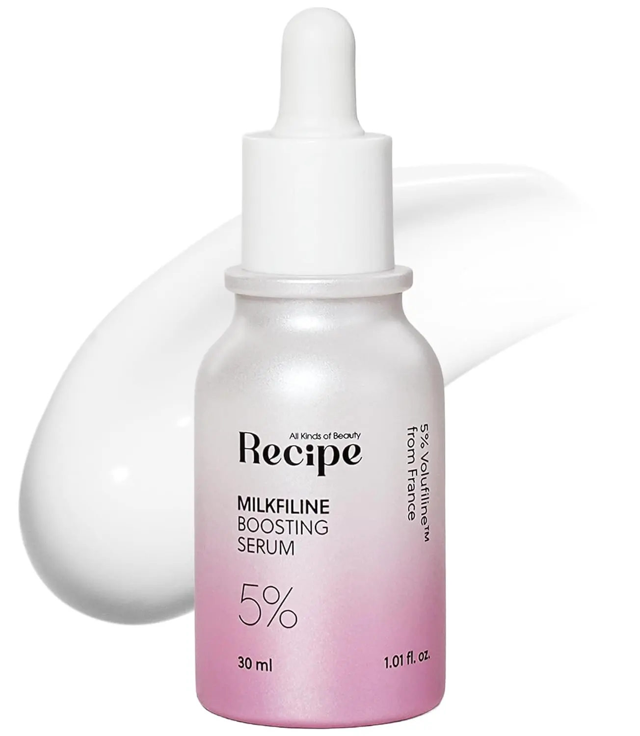 RE:CIPE Milkfiline Boosting Ampoule - Official Product Age-Defying, Soothing & Hydrating Face Serum with 5% Volufiline, Niacinamide & Azelaic Acid for Dull, Dry Skin - Lightweight, Firming Korean Skin Care 1.01 fl oz