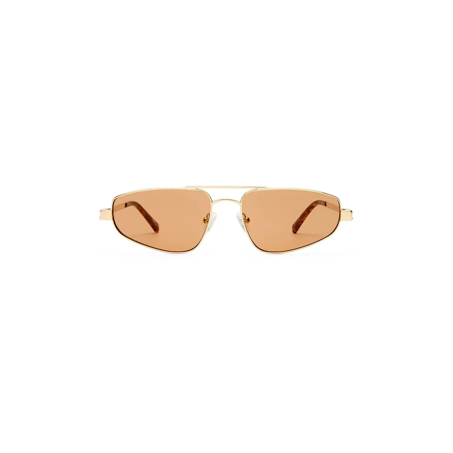 Le Specs Treasure Sunglasses in Gold & Chocolate Mono