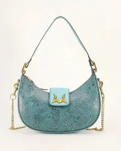 Loyal West Hobo Medium Purse Turquoise Floral