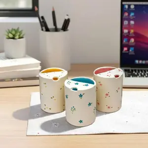 [Sale Up To 30%] Handmade Ceramic Coffee Mug with Lid - Cute Travel Mug, Microwave & Dishwasher Safe. Unique Gift for Girls, Coffee Lovers & Anniversaries. Perfect for Daily Use