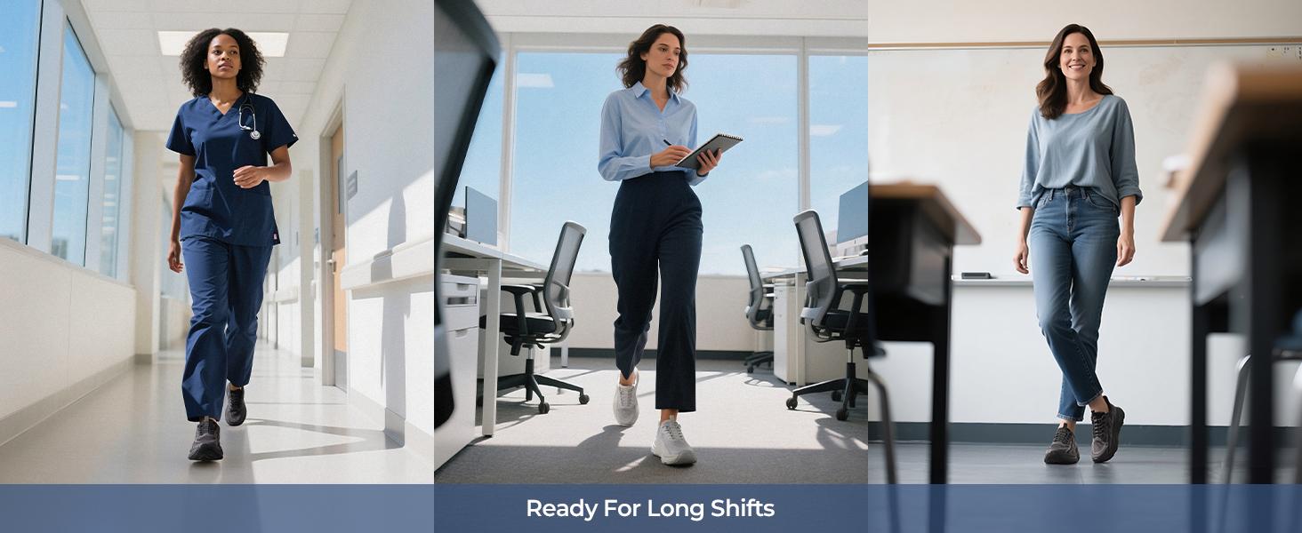 ALLSWIFIT Women's Slip On Walking Shoes Hands-Free Cushion Running Tennis SwiftPlush Non-Slip Comfortable Workout Gym Athletic Fashion Sneakers