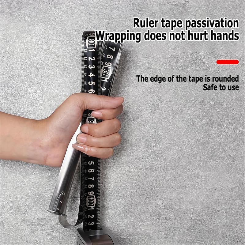 2025 New 16/25FT Stainless Steel Tape Measure - Dual-Sided Precision Imperial & Metric Scales, Auto-Lock, Magnetic Base, Pro-Grade Accuracy (25ft/7.5m)