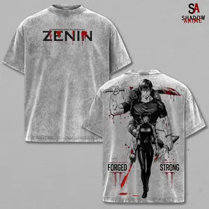 Maki Zenin x Toji Fushiguro Tee Washed – Jujutsu Kaisen Washed Anime Manga T-Shirt, Minimal Washed Combat Legacy Graphic Tee, Unisex Oversized Streetwear Shirt, Raw Power Anime Aesthetic Tee, Gift for JJK Fans