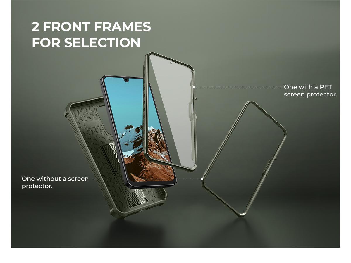 Dexnor for Samsung Galaxy A17-5G Case, [2 Front Frame] [Bulit-in Magnetic Slide Camera Cover & Kickstand] Heavy Duty Protection Shockproof Samsung A17-5G Case with Screen Protector, 6.7in