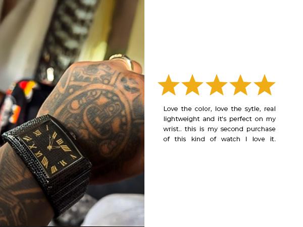 Fully Iced Bling Out Silver PT Mens Heavy Rectangle Dial Flashy Hip Hop Analog Watch