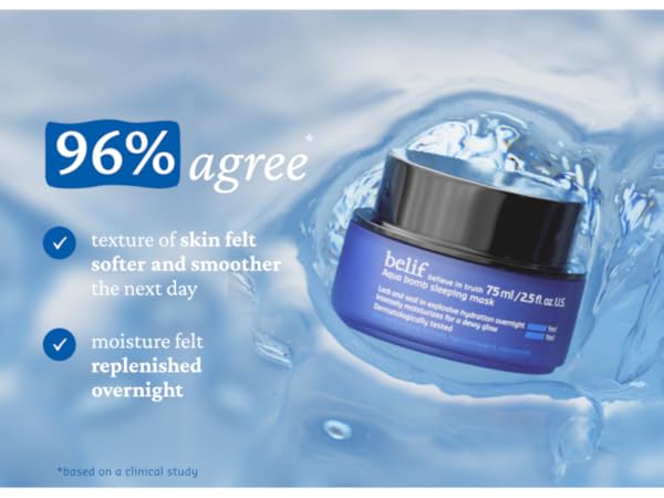 belif Vitamin E Jelly Overnight Mask – Hydrating & Plumping Face Moisturizer with Red Algae & Jojoba Oil, Deep Repair for Glass Skin, Korean Sleeping Mask for Intense Hydration & Radiance, 2.53 fl oz, comfort, skincare, moisture, moisturizing, skin repair