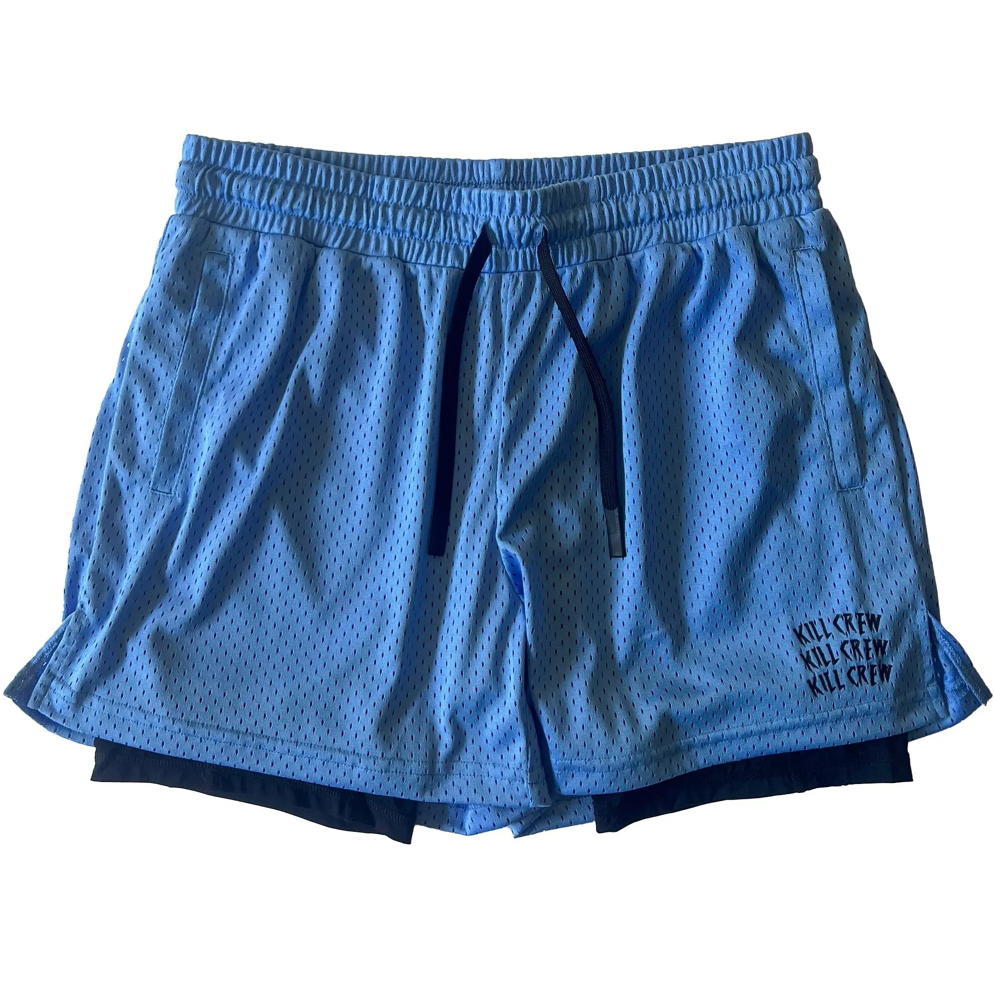 Kill Crew Vented Honeycomb Mesh Gym Shorts for Training & Workouts with Built-in Compression Liner and 4 Pockets, Sports Shorts, Workout Clothes, Athletic Style Men's Sports Shorts