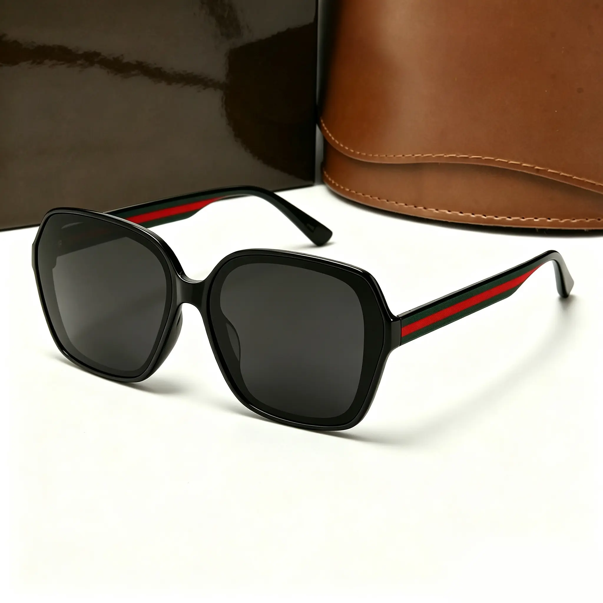 Luxury Large Sunglasses for Women Men Fashion Classic Big Square Frame Sun Glasses with UV 400 Protection For Daily Wear Trendy Outdoor  Accessories