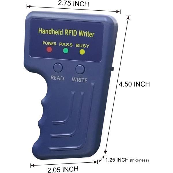 ID Copy Machine 125 kHz Frequency Handheld RFID Reader/Writer Supports HID Card Reading/Writing for Community Access Control & Key Fob Duplication