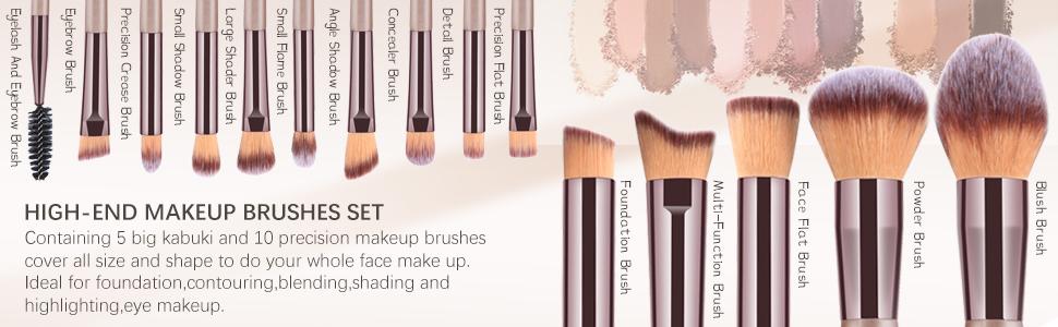 HEYMKGO 15PCS Champagne Gold Makeup Brush Set - Pro Foundation/Blending/Eye Brushes | Blush & Concealer Tools with Bag | TikTok Viral Must-Have Two-in-One Portable Shade and Blend Makeup Brush Multifunctional vintage makeup brush Natural Look all-day meta HEYMKGO 15PCS Champagne Gold Makeup Brush Set - Pro Foundation/Blending/Eye Brushes | Blush & Concealer Tools with Bag | TikTok Viral Must-Have Two-in-One Portable Shade and Blend Makeup Brush Multifunctional vintage makeup brush Natural Look all-day meta