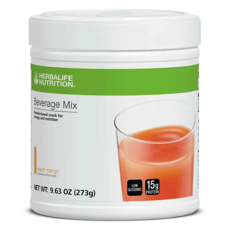 Herbalife Nutrition Peach Mango Hydration Beverage Mix - Concentrated Drink Mix, 9.63 Oz, 15g Protein, Low Glycemic, Low Sugar, Sugar Free, Beta Carotene (Color), Youth-Focused Powder for Delicious Drinks, Healthy, Nutritional Drink Mix