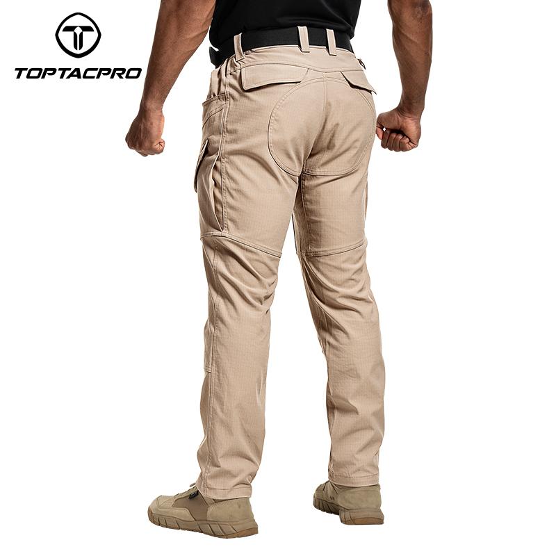 TOPTACPRO Men’s Tactica EDC Cargo Pant Waterproof Elastic Fabric Ripstop Versatile Outdoor Sweatpantsmen 8201 SpringStatements